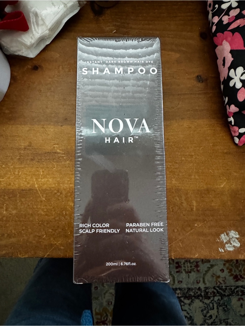 NOVA Hair - Instant Dark Brown Shampoo - Rich Dark Brown